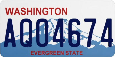 WA license plate AQO4674