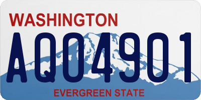WA license plate AQO4901