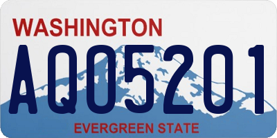 WA license plate AQO5201