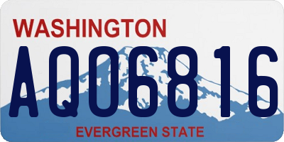 WA license plate AQO6816