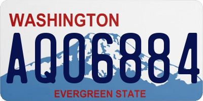 WA license plate AQO6884