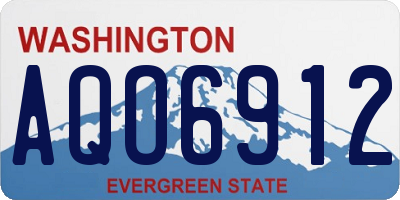 WA license plate AQO6912