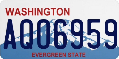 WA license plate AQO6959