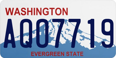WA license plate AQO7719