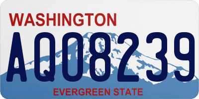 WA license plate AQO8239