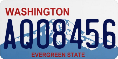 WA license plate AQO8456
