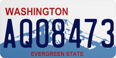 WA license plate AQO8473