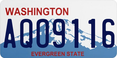 WA license plate AQO9116