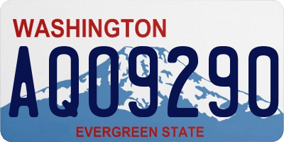 WA license plate AQO9290