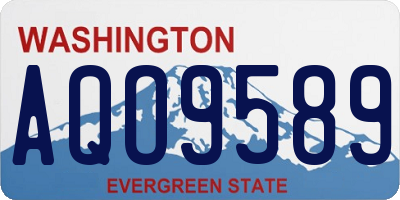 WA license plate AQO9589