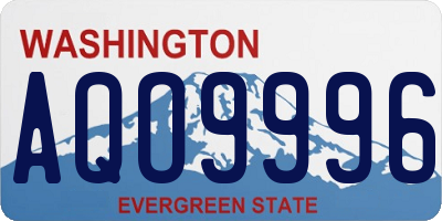 WA license plate AQO9996
