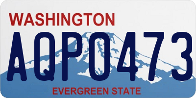 WA license plate AQP0473