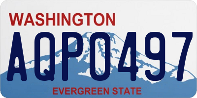 WA license plate AQP0497