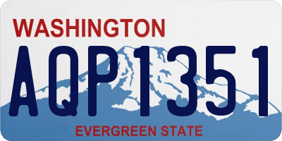 WA license plate AQP1351