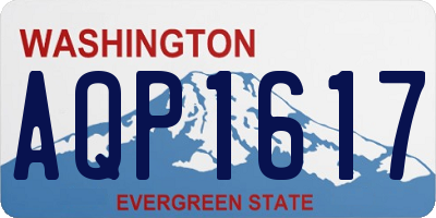 WA license plate AQP1617