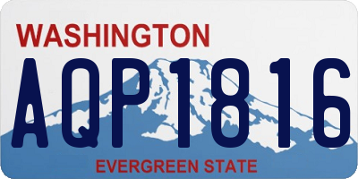 WA license plate AQP1816