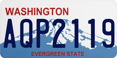 WA license plate AQP2119