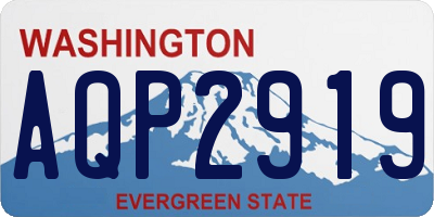 WA license plate AQP2919