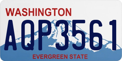WA license plate AQP3561