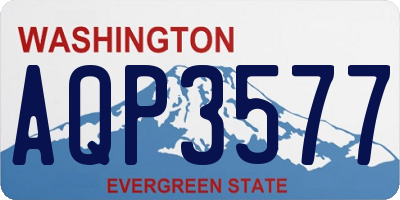 WA license plate AQP3577