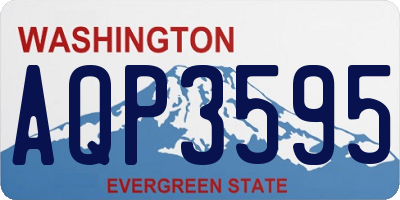 WA license plate AQP3595
