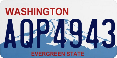 WA license plate AQP4943