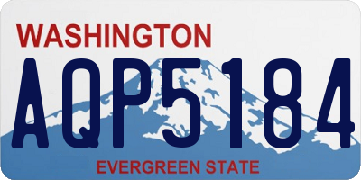 WA license plate AQP5184