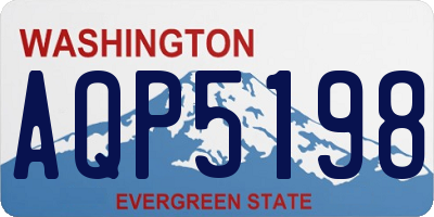 WA license plate AQP5198