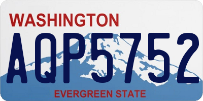 WA license plate AQP5752