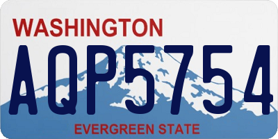 WA license plate AQP5754