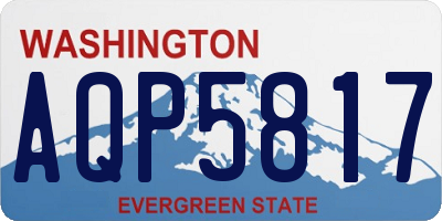 WA license plate AQP5817