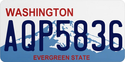 WA license plate AQP5836