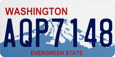WA license plate AQP7148