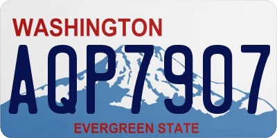 WA license plate AQP7907