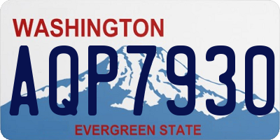WA license plate AQP7930