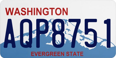 WA license plate AQP8751