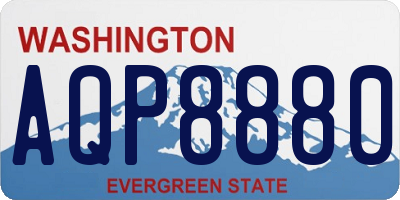 WA license plate AQP8880