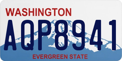 WA license plate AQP8941