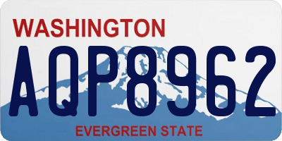WA license plate AQP8962