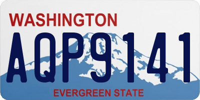 WA license plate AQP9141