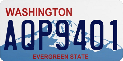 WA license plate AQP9401