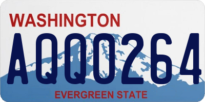 WA license plate AQQ0264
