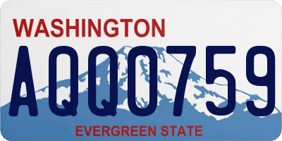 WA license plate AQQ0759