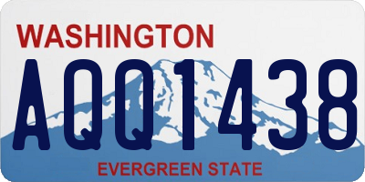 WA license plate AQQ1438
