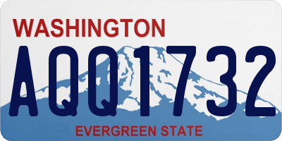 WA license plate AQQ1732