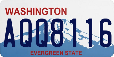 WA license plate AQQ8116