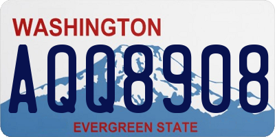 WA license plate AQQ8908