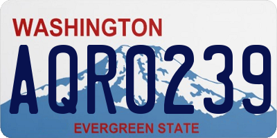 WA license plate AQR0239