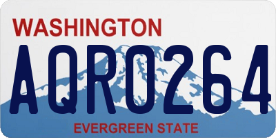 WA license plate AQR0264