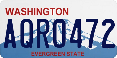 WA license plate AQR0472